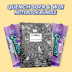 Luqmaan's WOI Notebook + SGFR Bubblegum Quench Bundle!